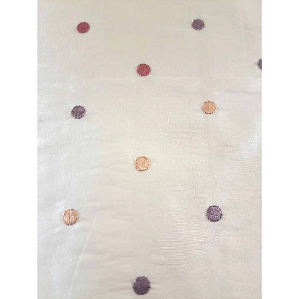 NEW Pier 1 Polka Dot Curtain Panel Beige Warm Tones Raised Dots Modern 54x84